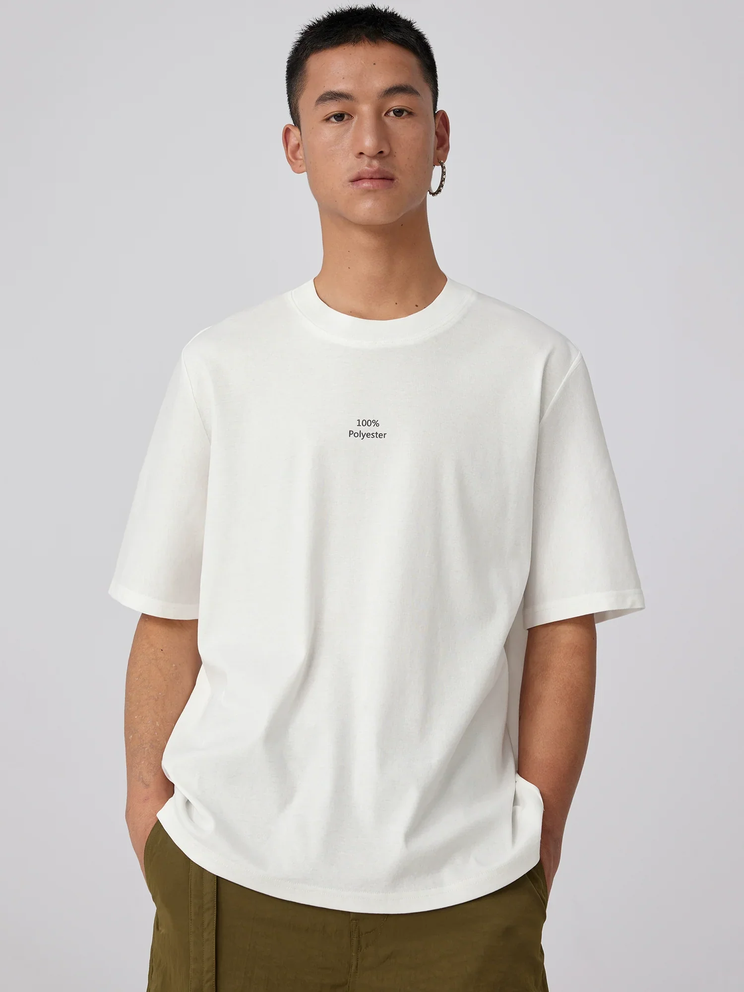 100% Polyester Micro-Print Tee