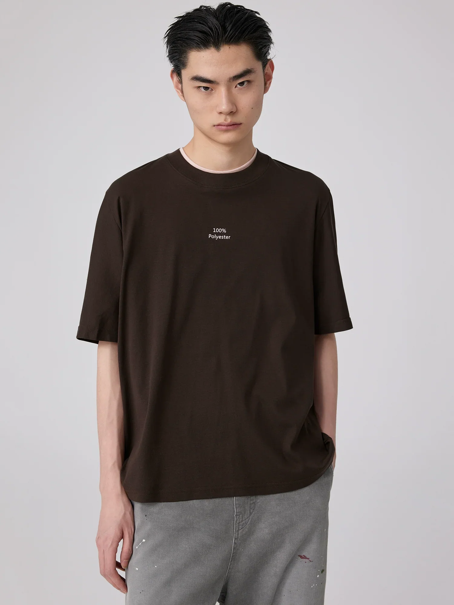 100% Polyester Micro-Print Tee - Image 3