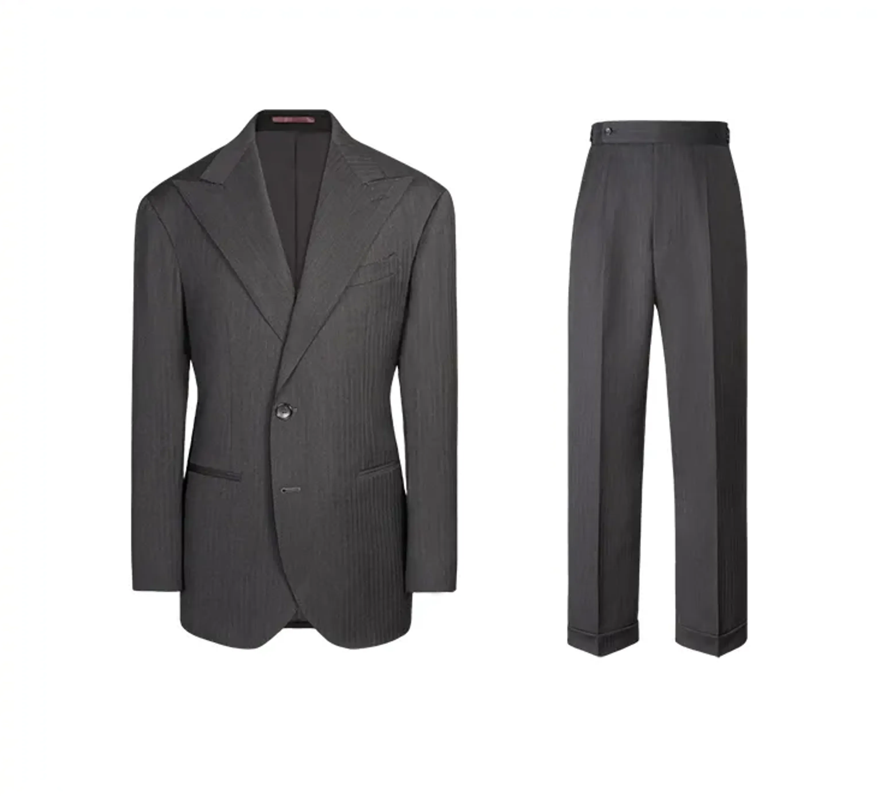 120S Pure Wool Herringbone Suit - Image 5