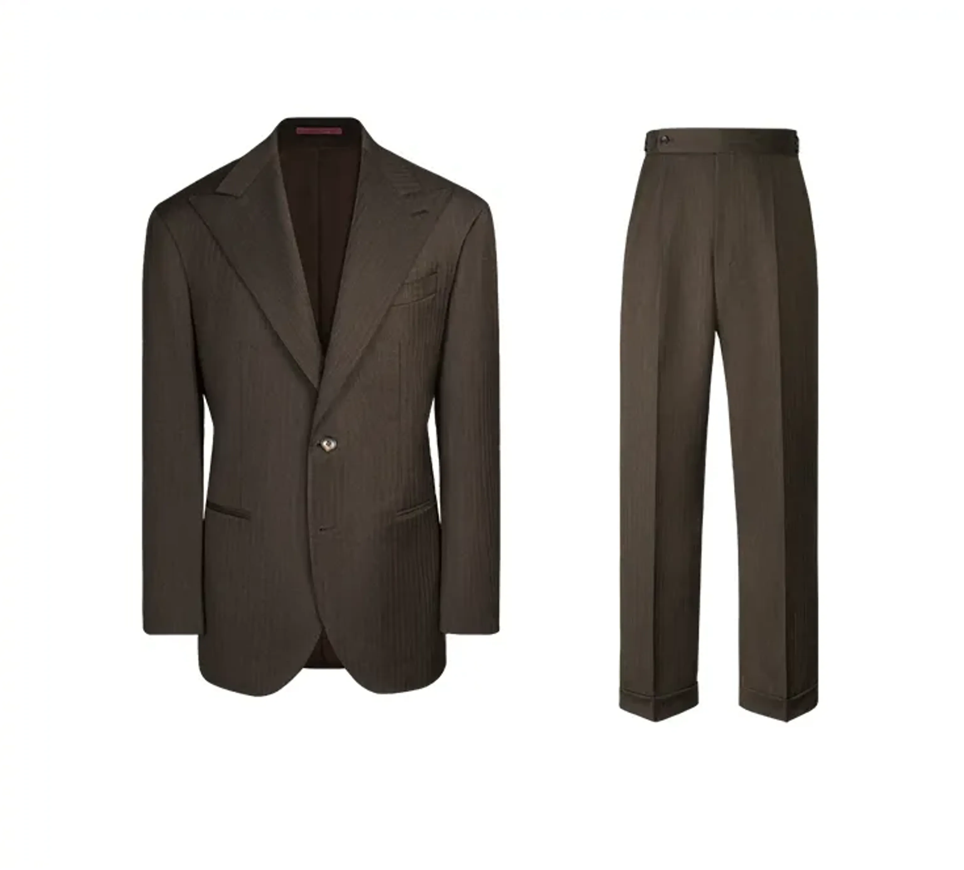 120S Pure Wool Herringbone Suit - Image 6