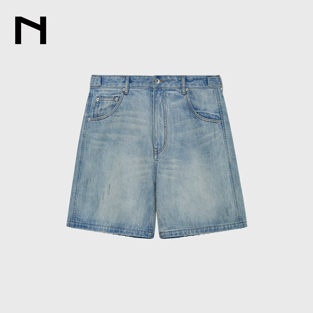 14oz Denim Adjustable-Waist Bermuda Shorts - Image 7