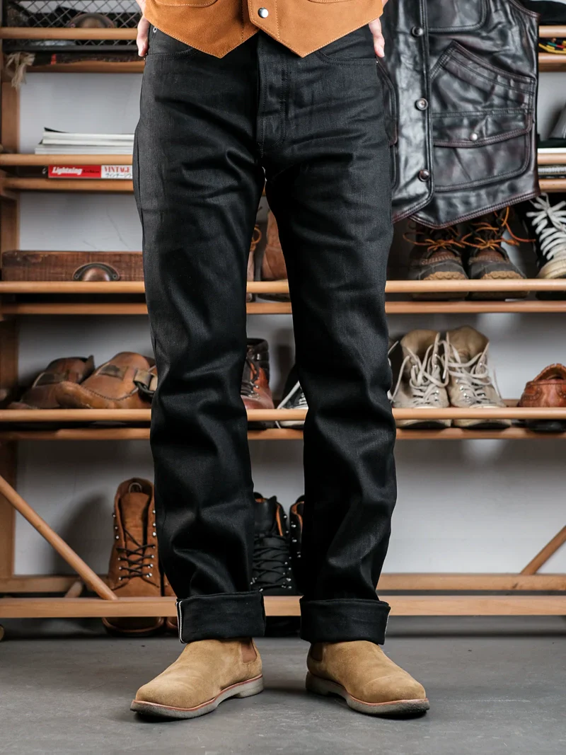 14oz Double-Dyed Black Selvedge Jeans