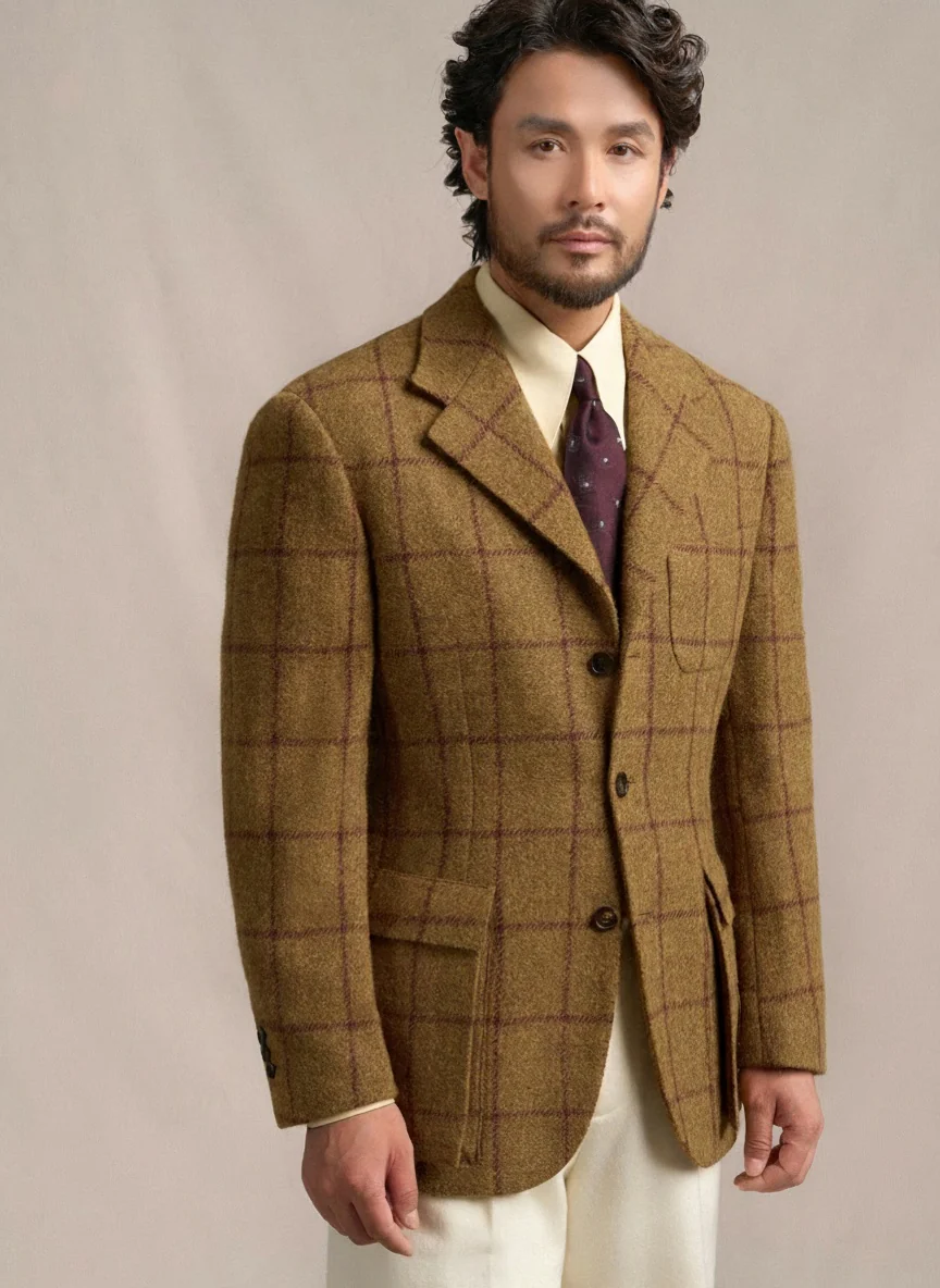 1930s Windowpane Tweed Sport Coat
