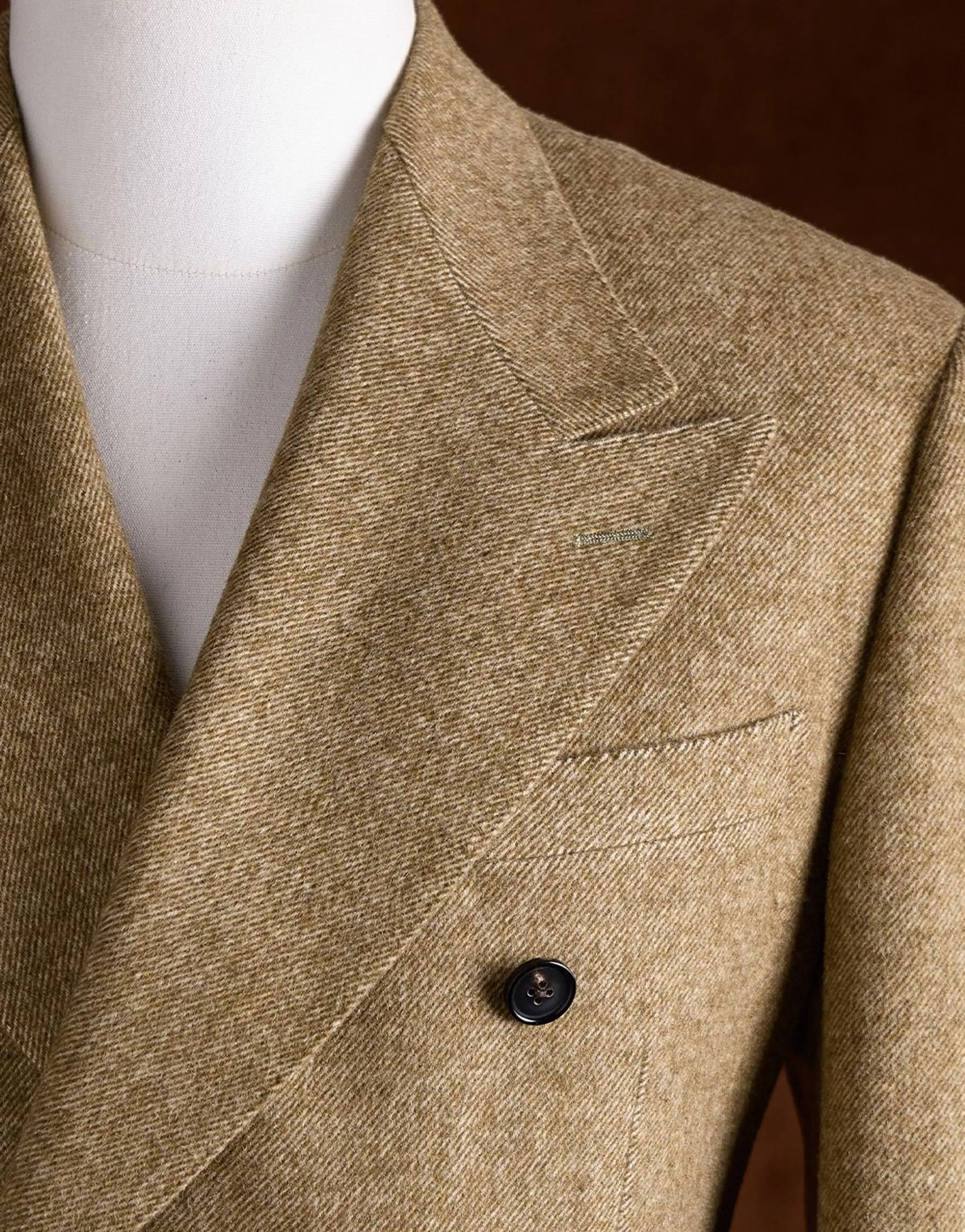 1930s Wool Twill Double-Breasted Blazer - Image 4