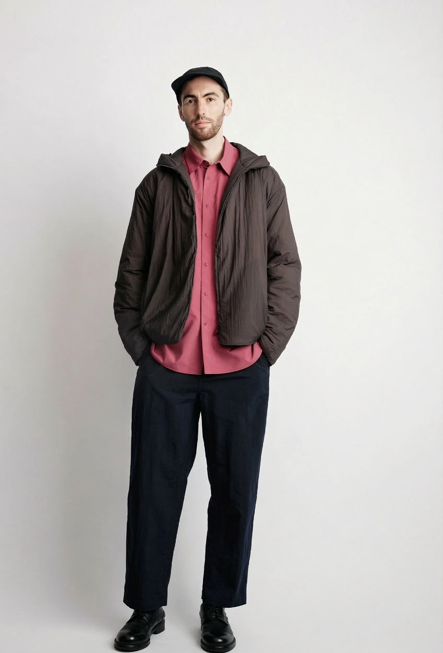 20D Crinkled Nylon Hooded Puffer Jacket - Image 9