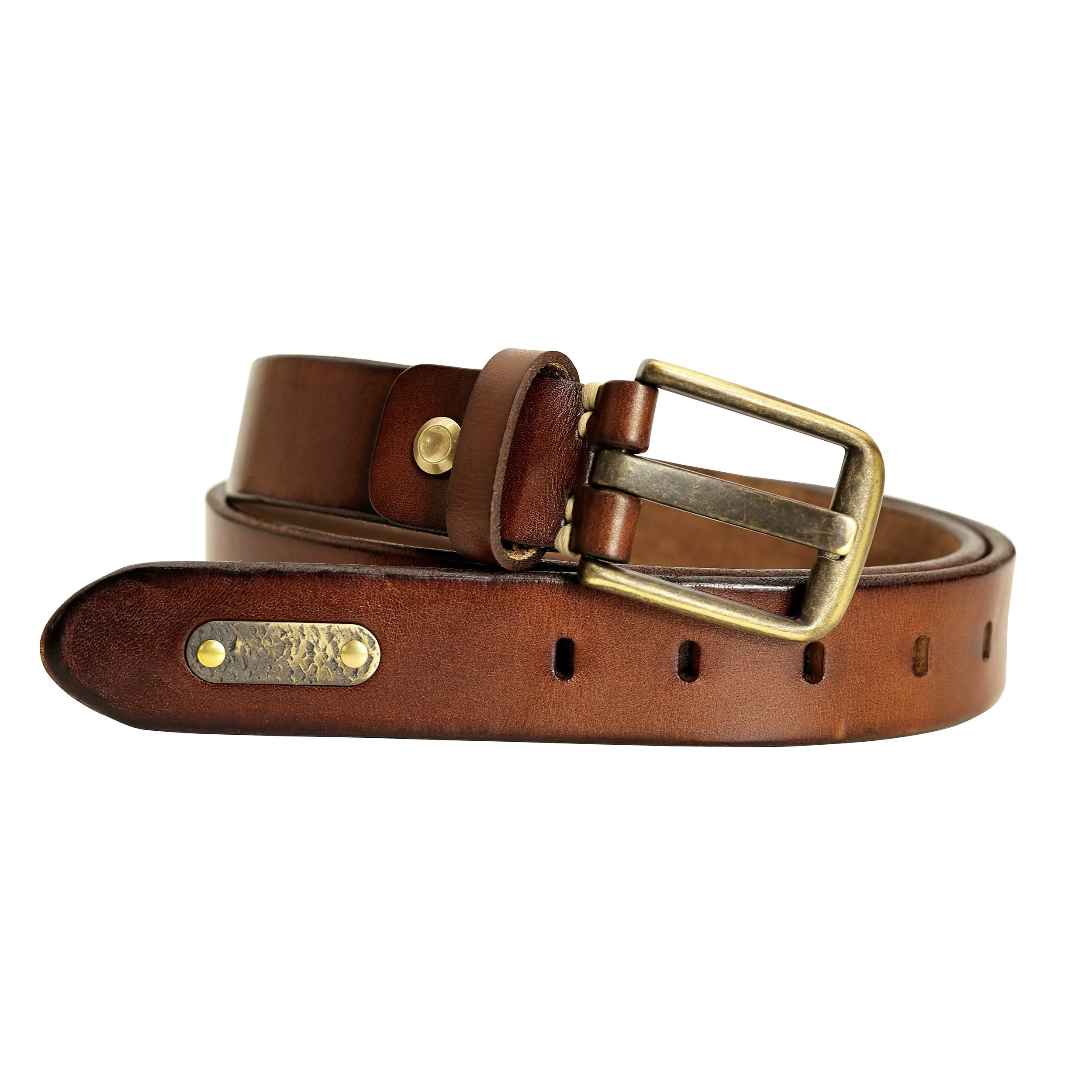 3.5 cm Italian Vegetable-Tanned Leather Belt - Image 10