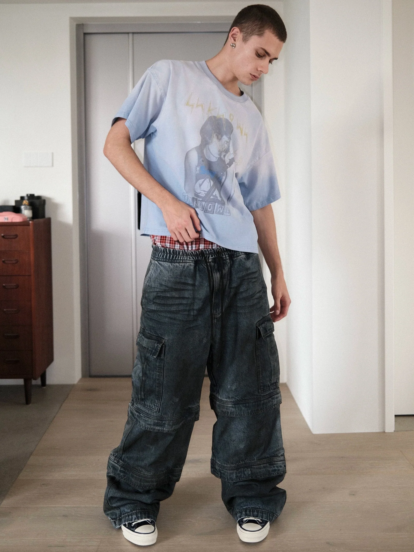 3-in-1 Detachable Wide-Leg Cargo Jeans - Image 2