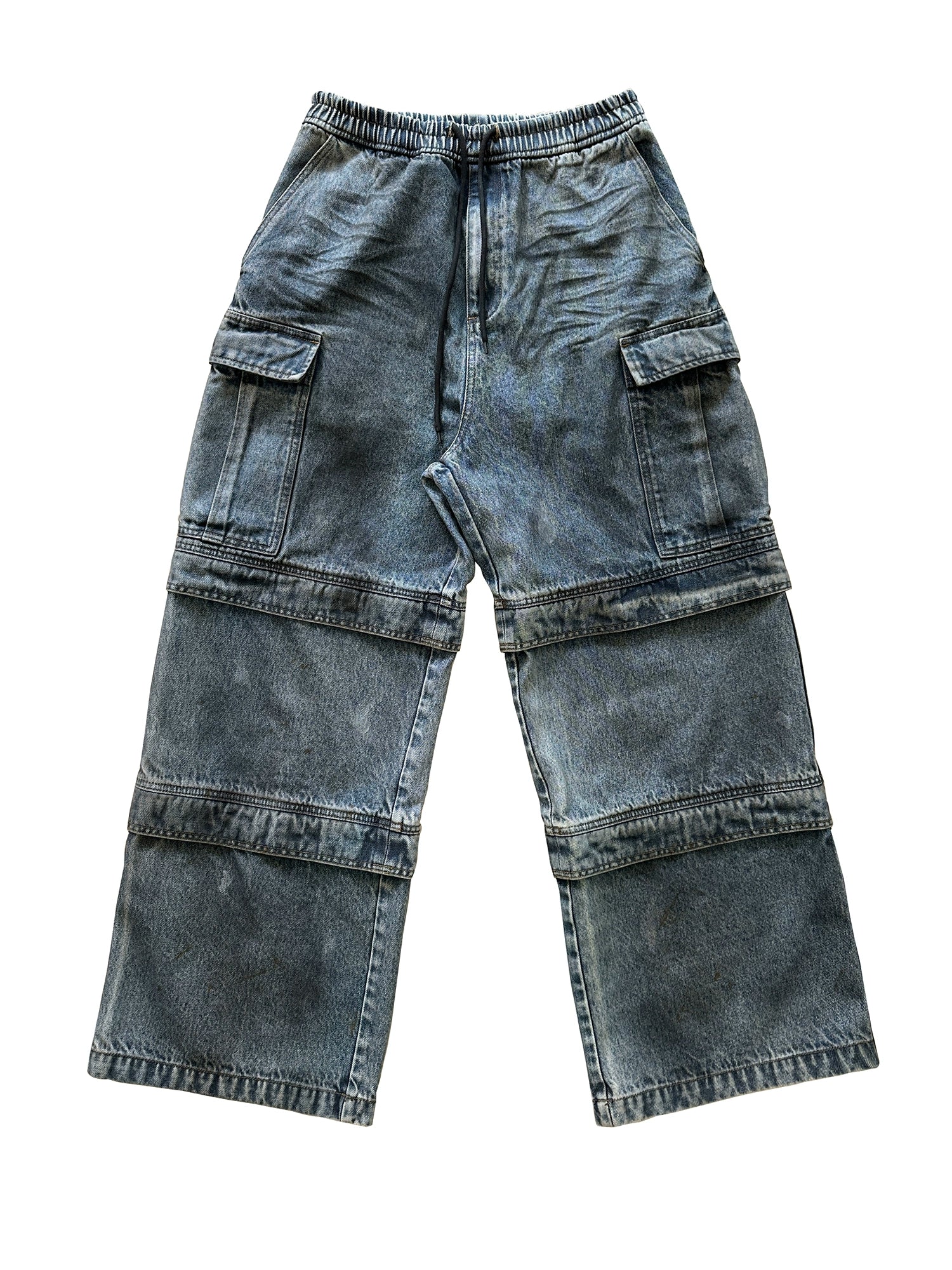 3-in-1 Detachable Wide-Leg Cargo Jeans - Image 6