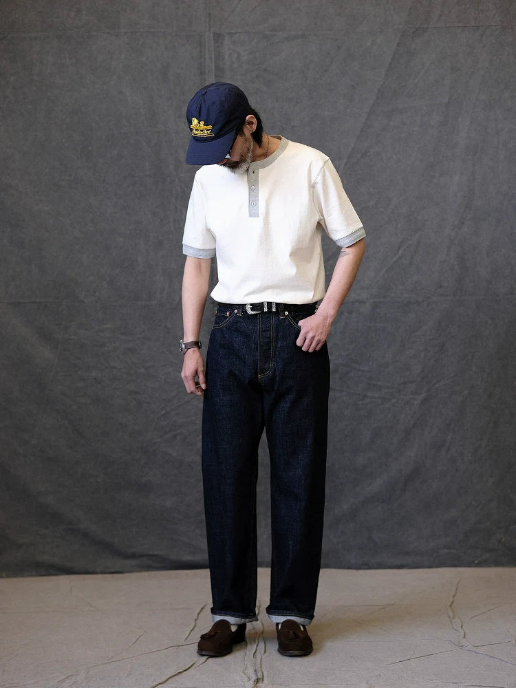 310g Vintage Henley T-Shirt - Image 3