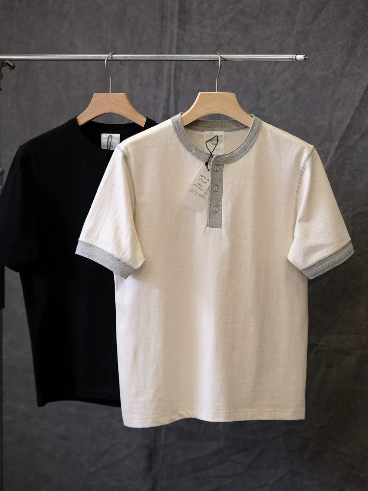 310g Vintage Henley T-Shirt - Image 5