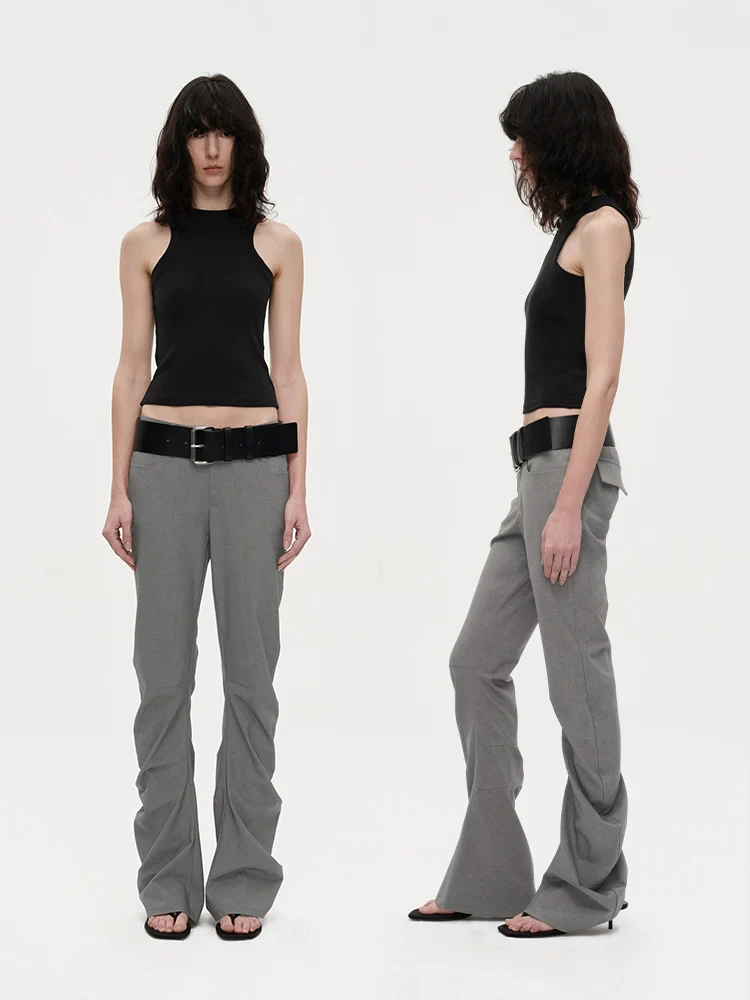 3D-Cut Flared Pants