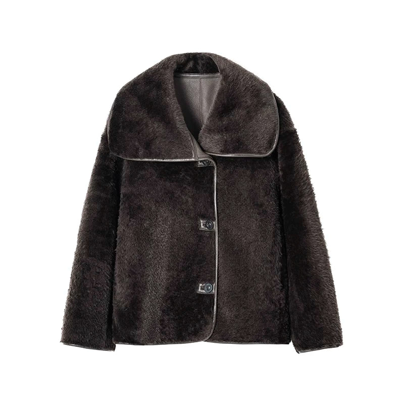3D Lapel Teddy Short Jacket - Image 2