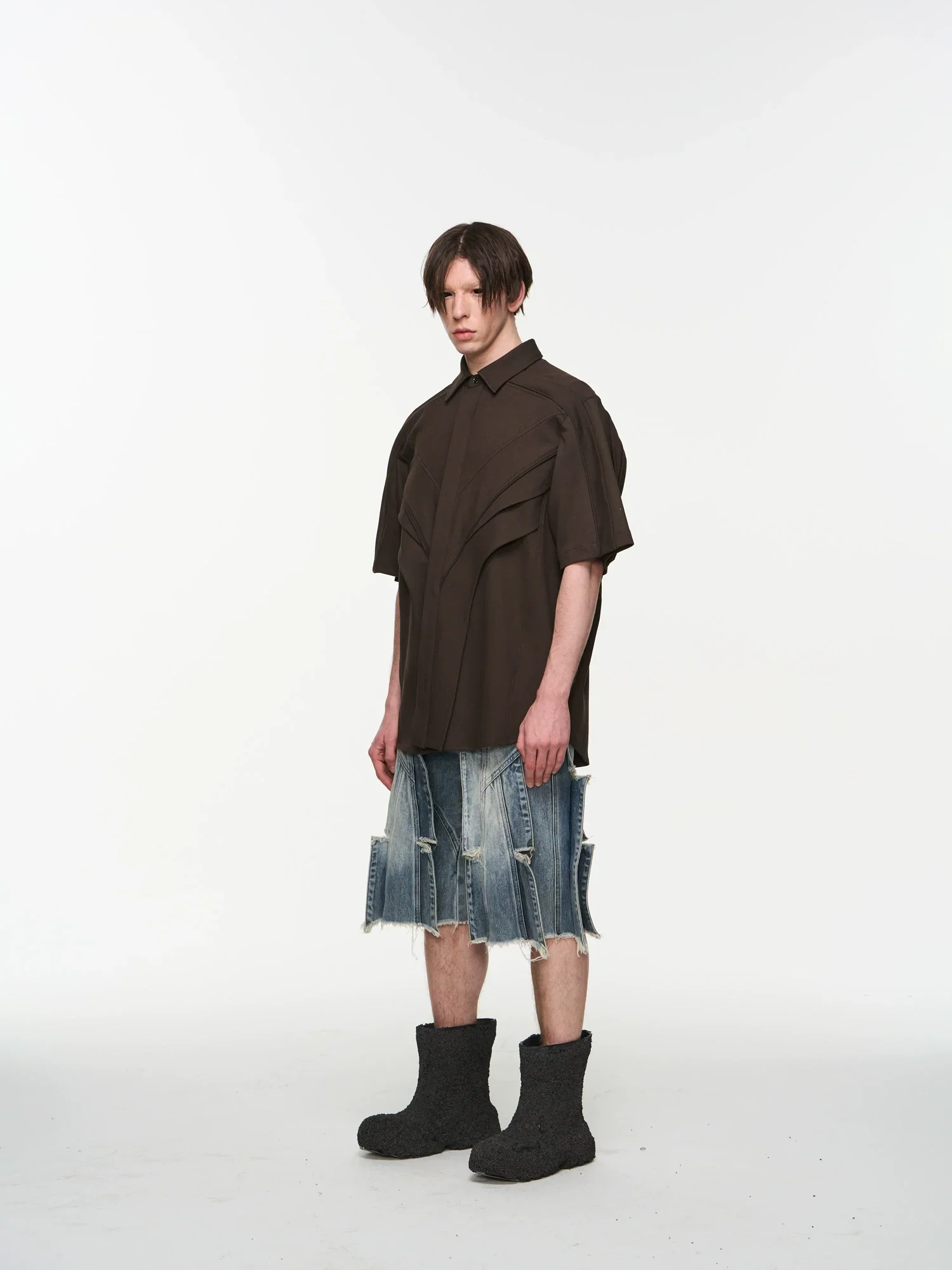 3D Panel Short-Sleeve Shirt - Image 4