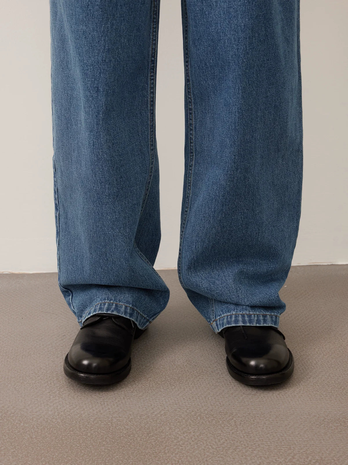 500 Cotton Pleated Denim Trousers - Image 3