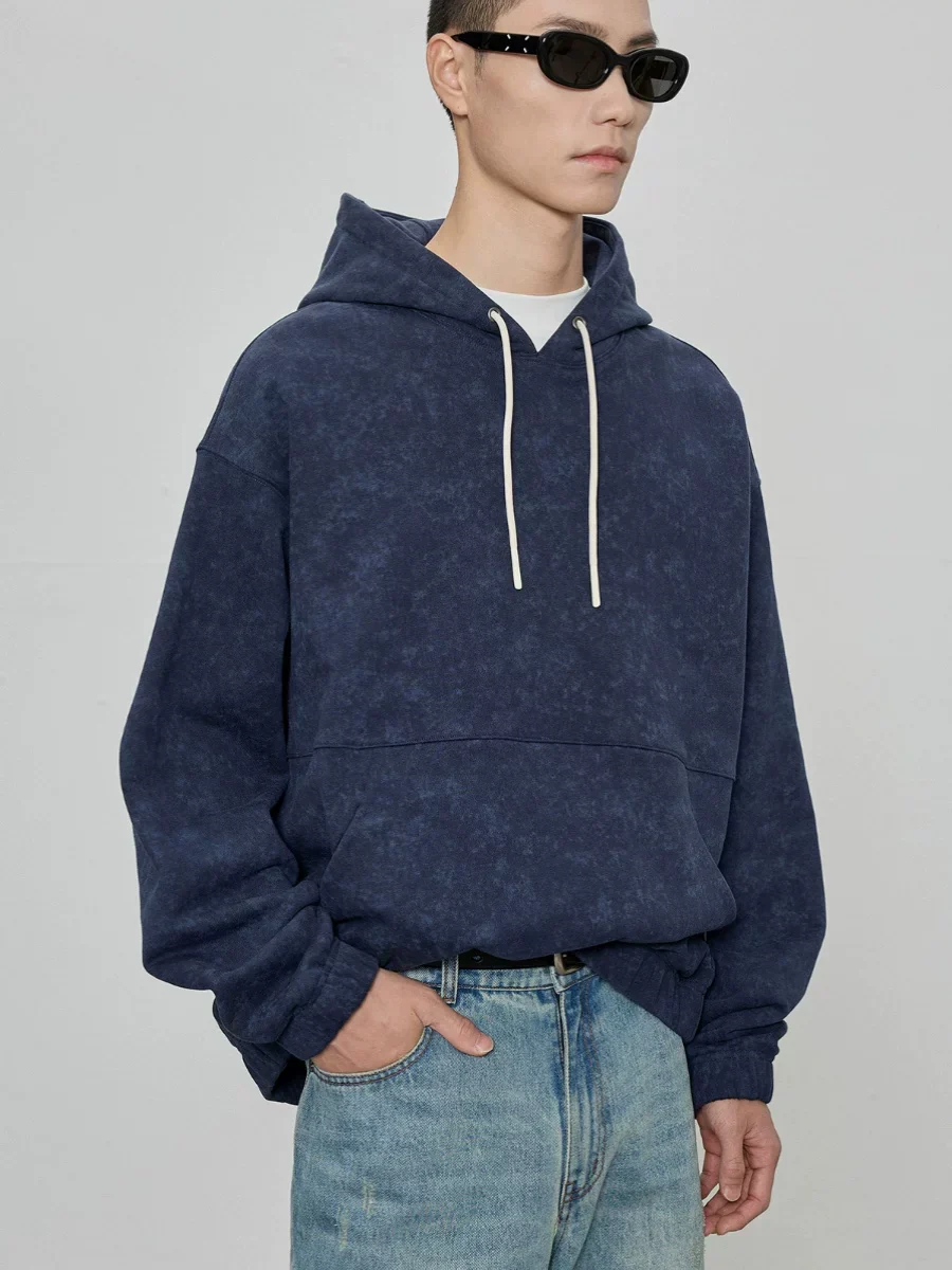 500g Pigment-Washed Terry Arc Pocket Hoodie - Image 2