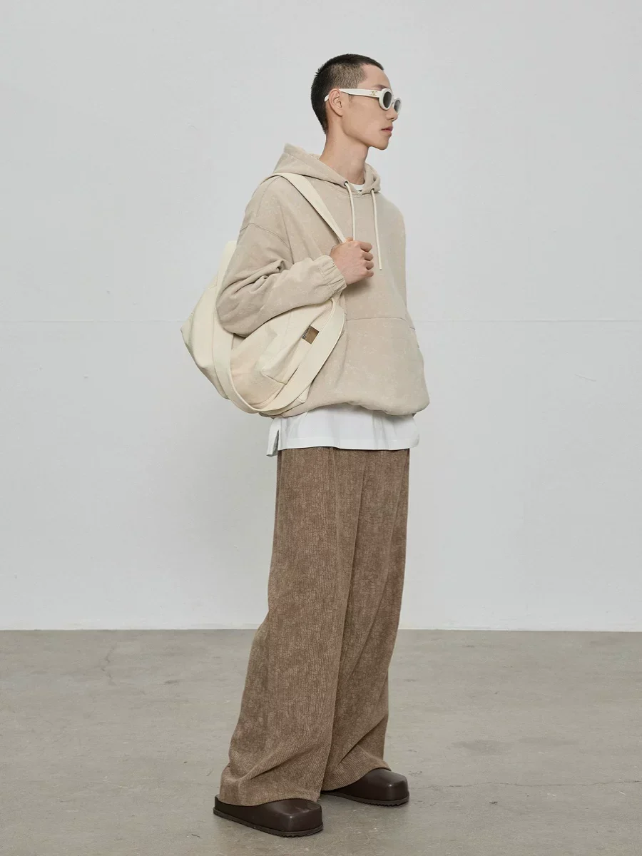 500g Pigment-Washed Terry Arc Pocket Hoodie - Image 3