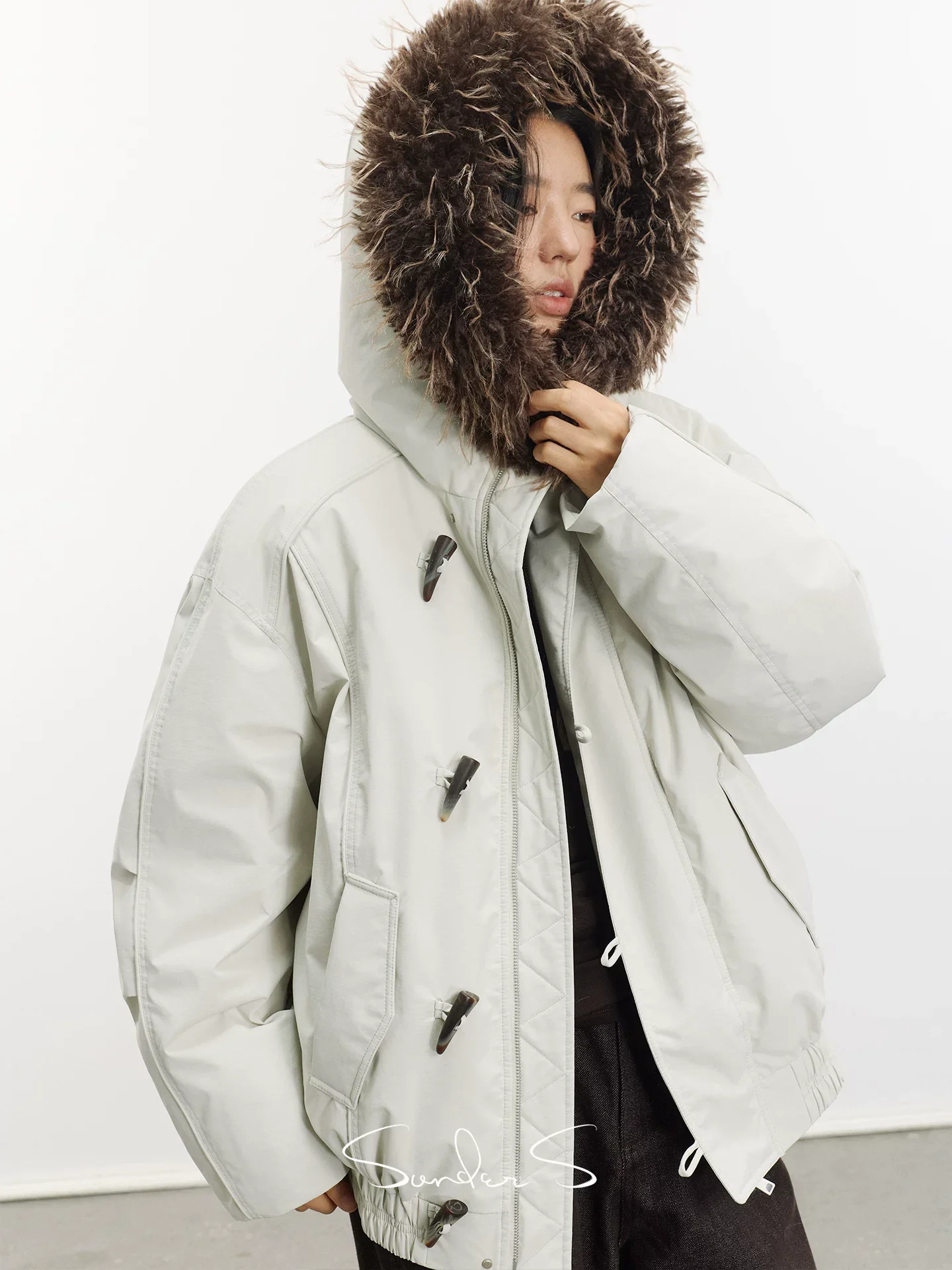 90% Down Hooded Toggle Parka