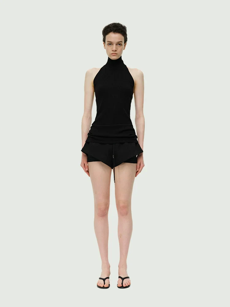 A-Line Layered Drawstring Shorts - Image 3