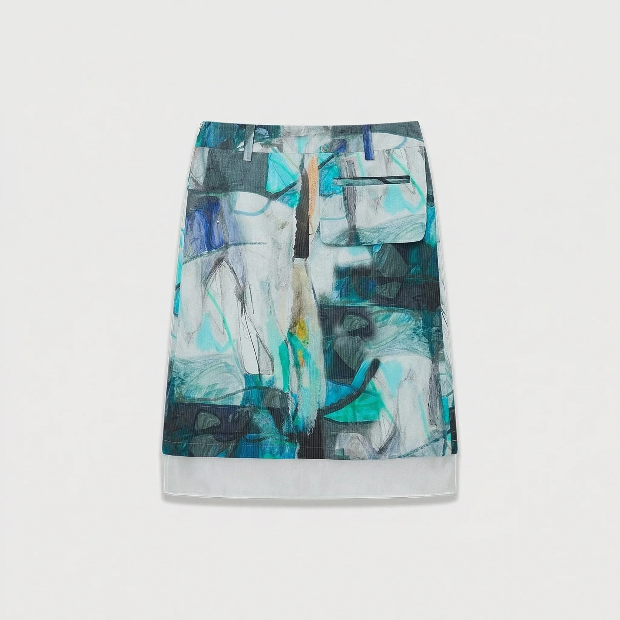 Abstract Patterned Midi Skirt - Image 2