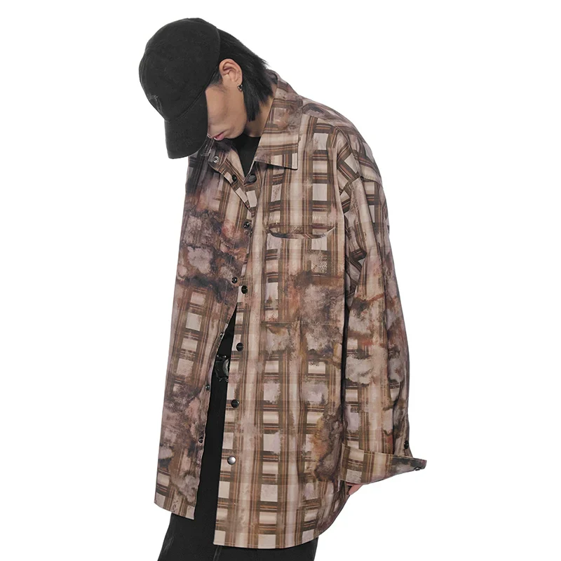Abstract Plaid Check Shirt - Image 2