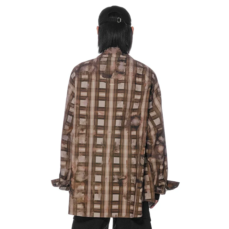 Abstract Plaid Check Shirt - Image 4