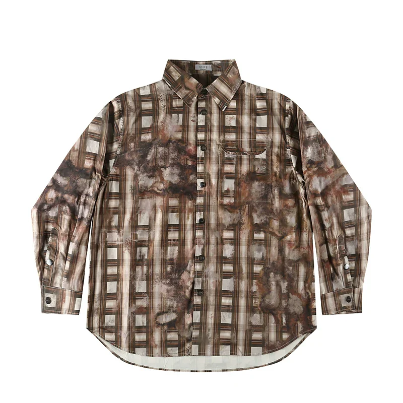 Abstract Plaid Check Shirt - Image 5