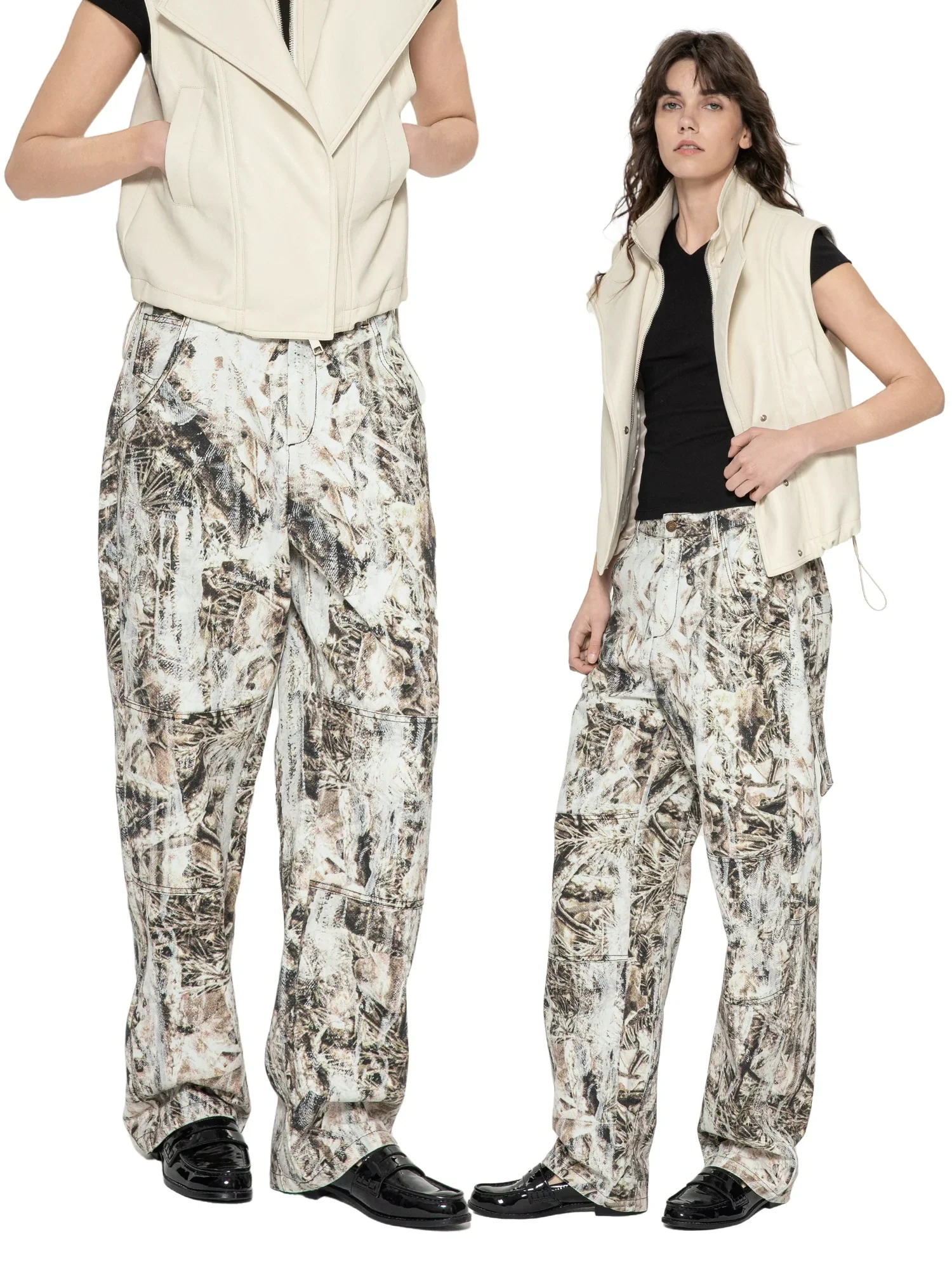 Abstract Print Cargo Trousers - Image 3