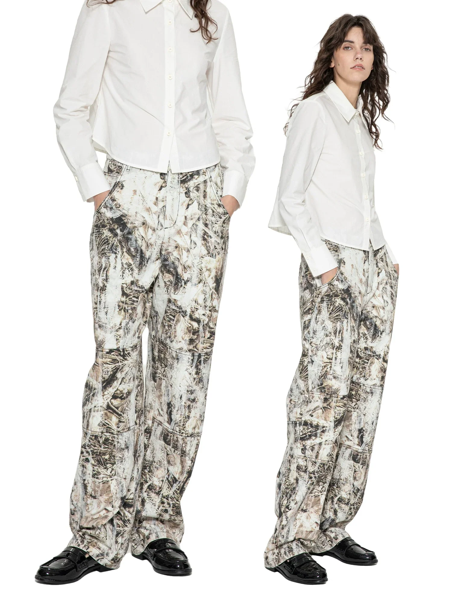 Abstract Print Cargo Trousers - Image 4