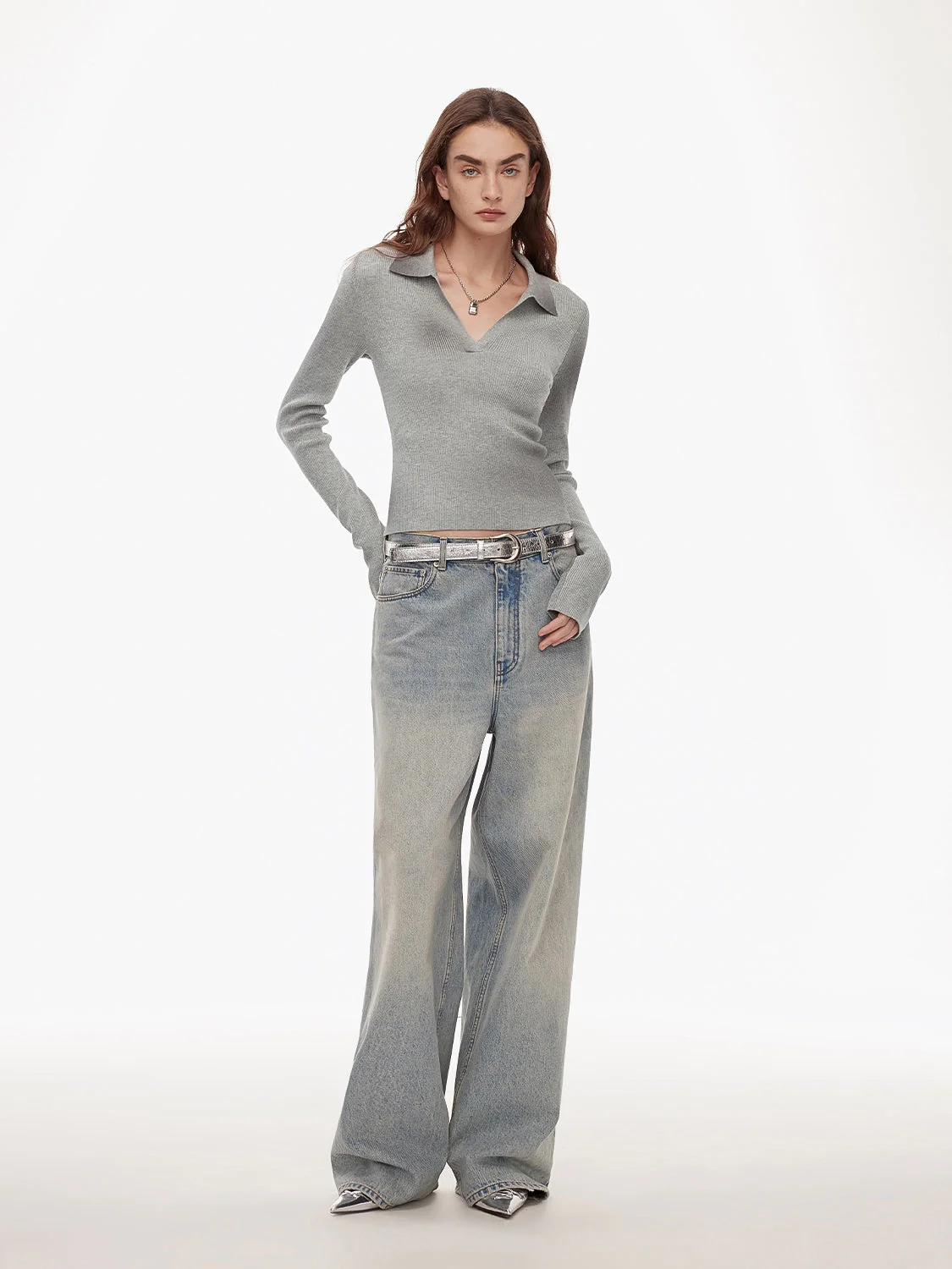 Abstract Wool Cardigan