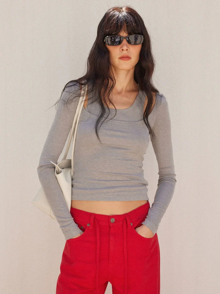 Acetate Modal Layered U-Neck Set - Image 3