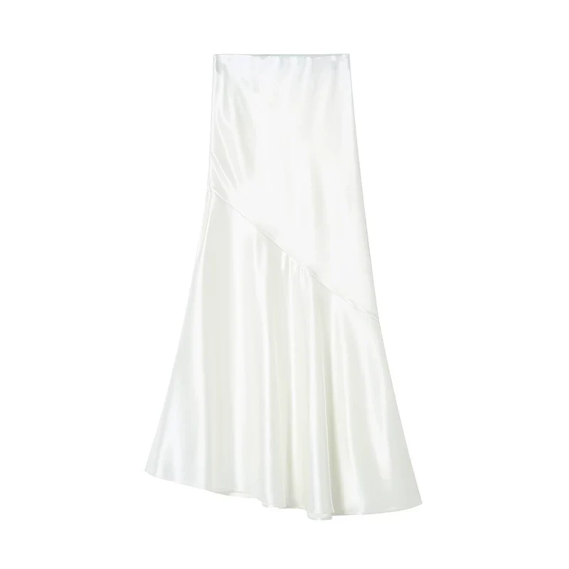 Acetate Satin Mermaid Maxi Skirt