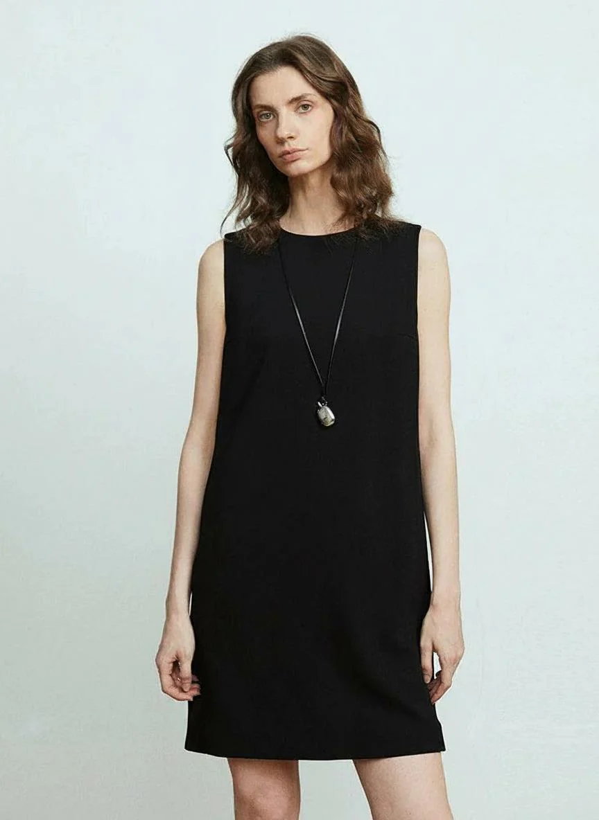 Acetate Shift Dress - Image 3