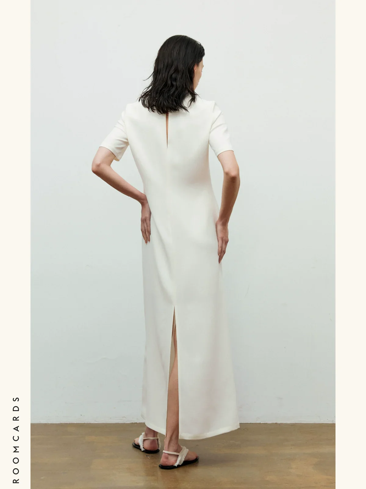 Acetate Short-Sleeve Midi Dress - Image 2