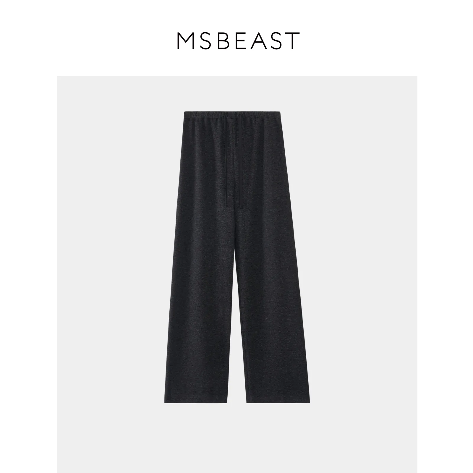 Acetate-Wool Drawstring Wide-Leg Trousers - Image 6