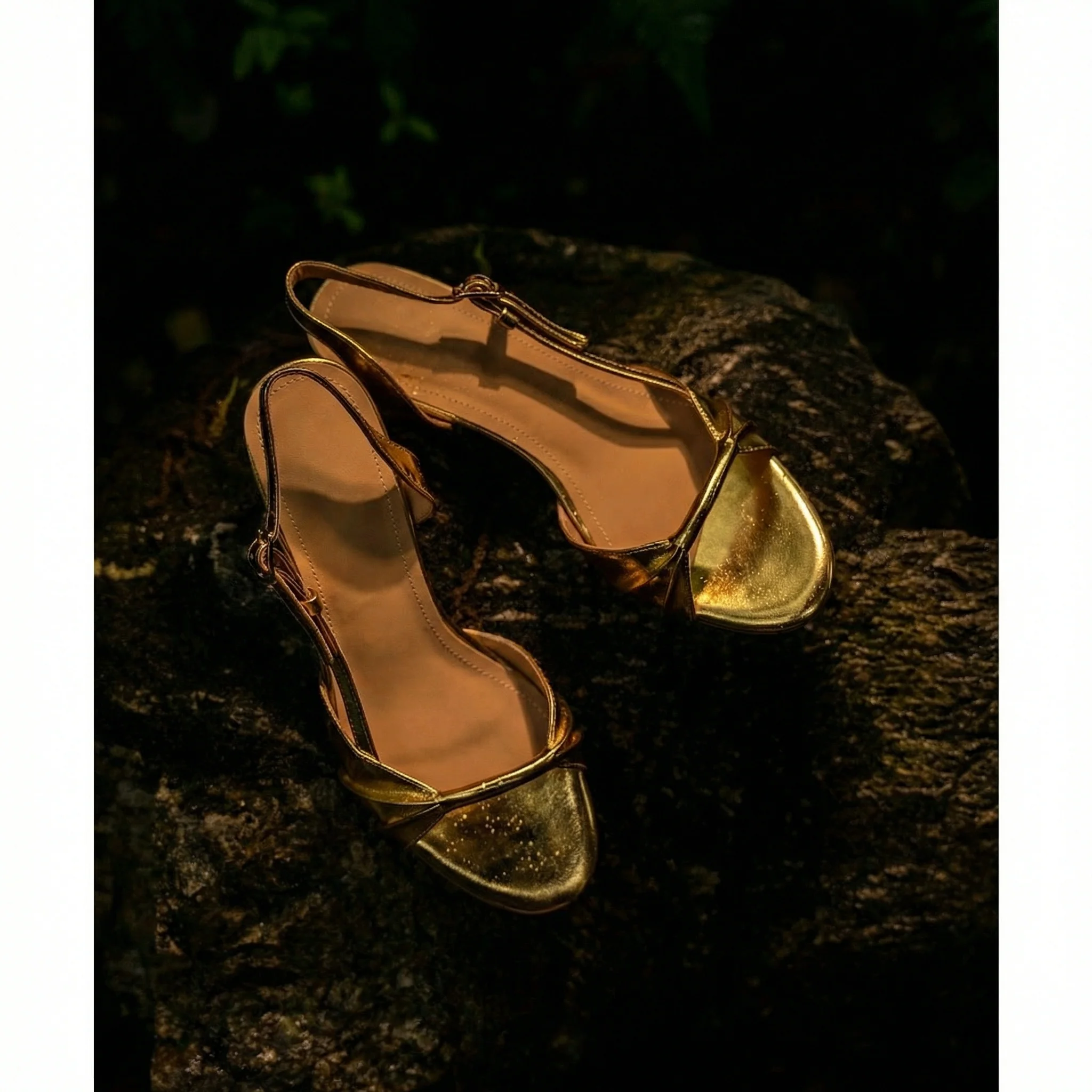 Aegean Gold Slingback Sandals - Image 3