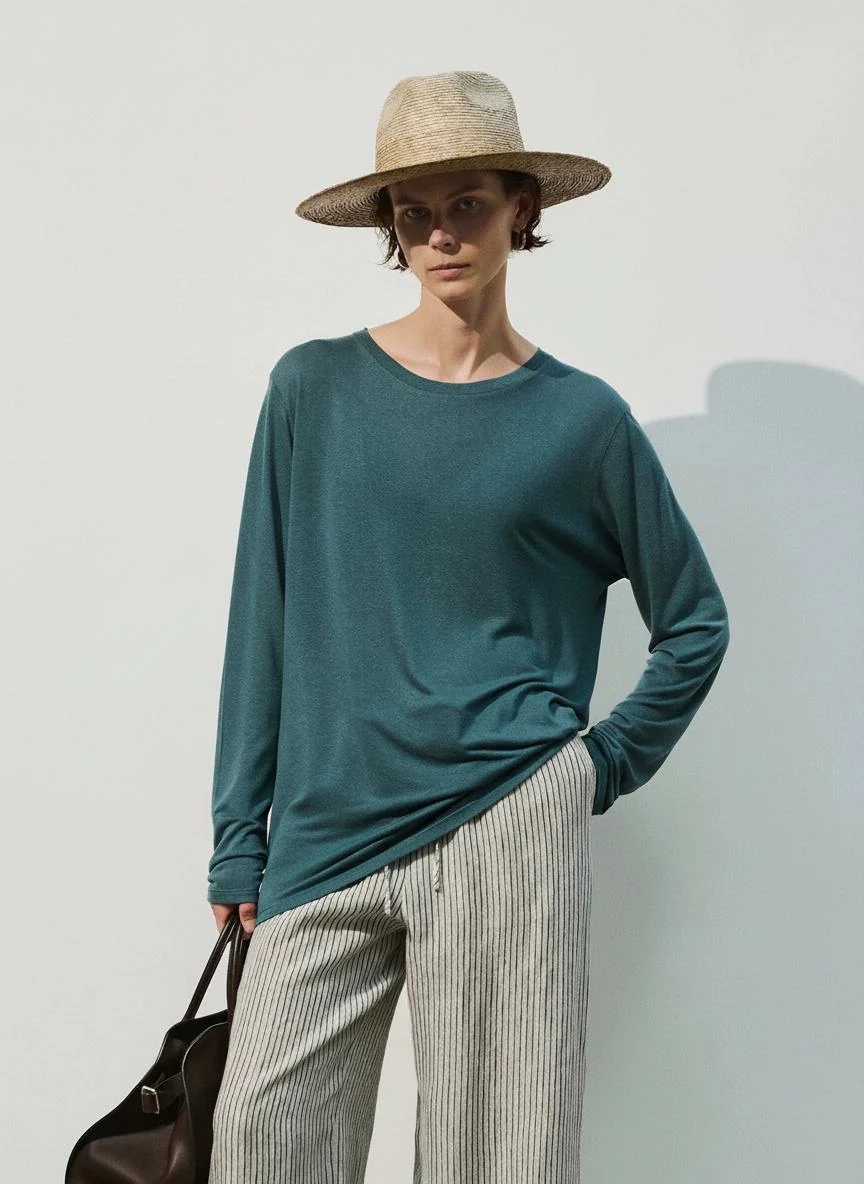 Air Tencel-Linen Long-Sleeve Tee - Image 5