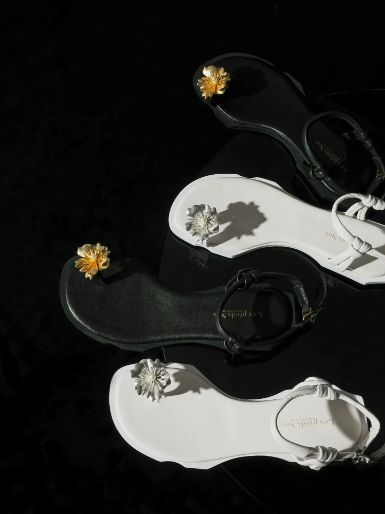 Alloy Flower Toe Sandal - Image 2