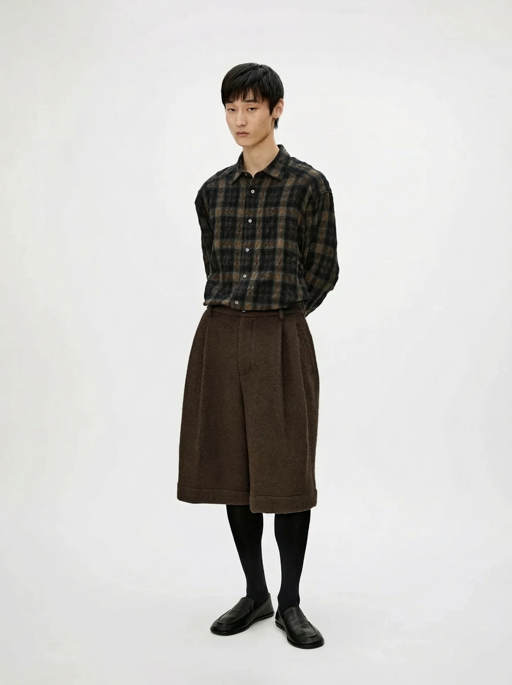 Alpaca-Blend Double-Pleat Culotte Shorts - Image 5