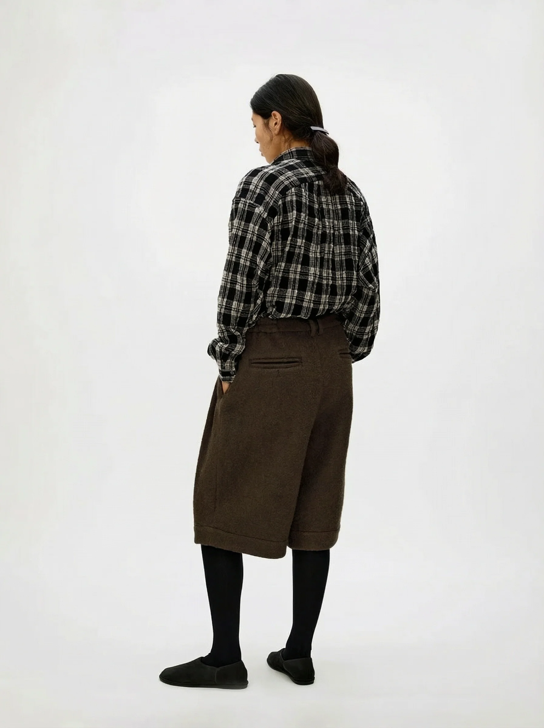 Alpaca-Blend Double-Pleat Culotte Shorts - Image 6