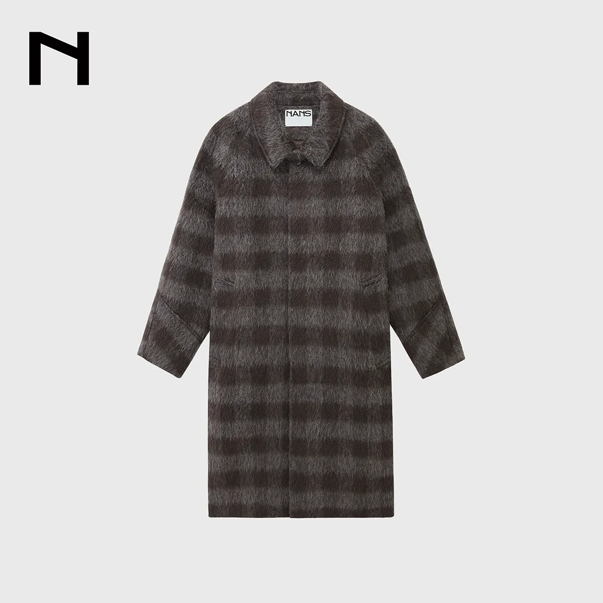 Alpaca Mohair Plaid Coat