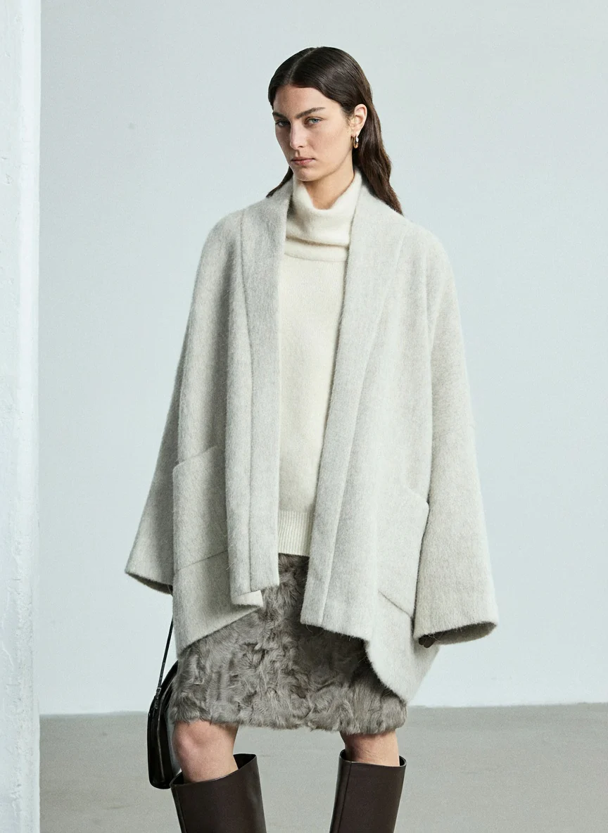 Alpaca Shawl Collar Coat