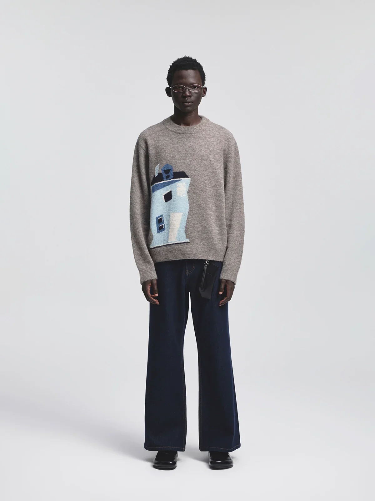 Alpaca Wool House Intarsia Crewneck - Image 4