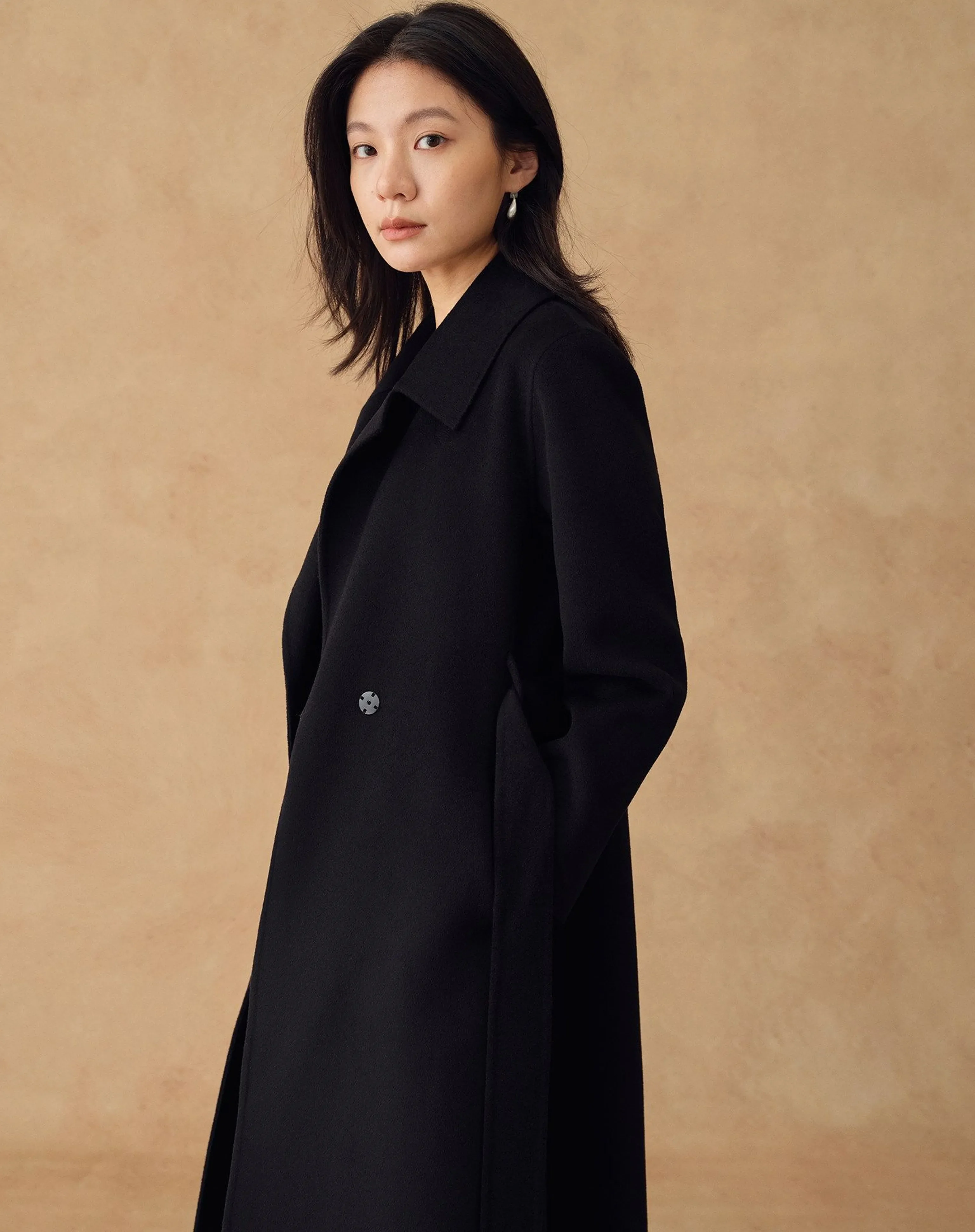 Alxa Double-Faced Cashmere-Wool Belted Coat - Image 5