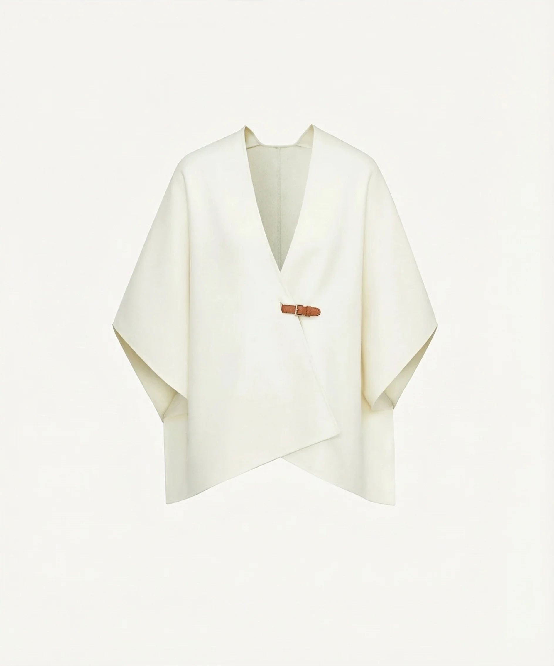 Alxa Double-Faced Cashmere Wool Cape - Image 2