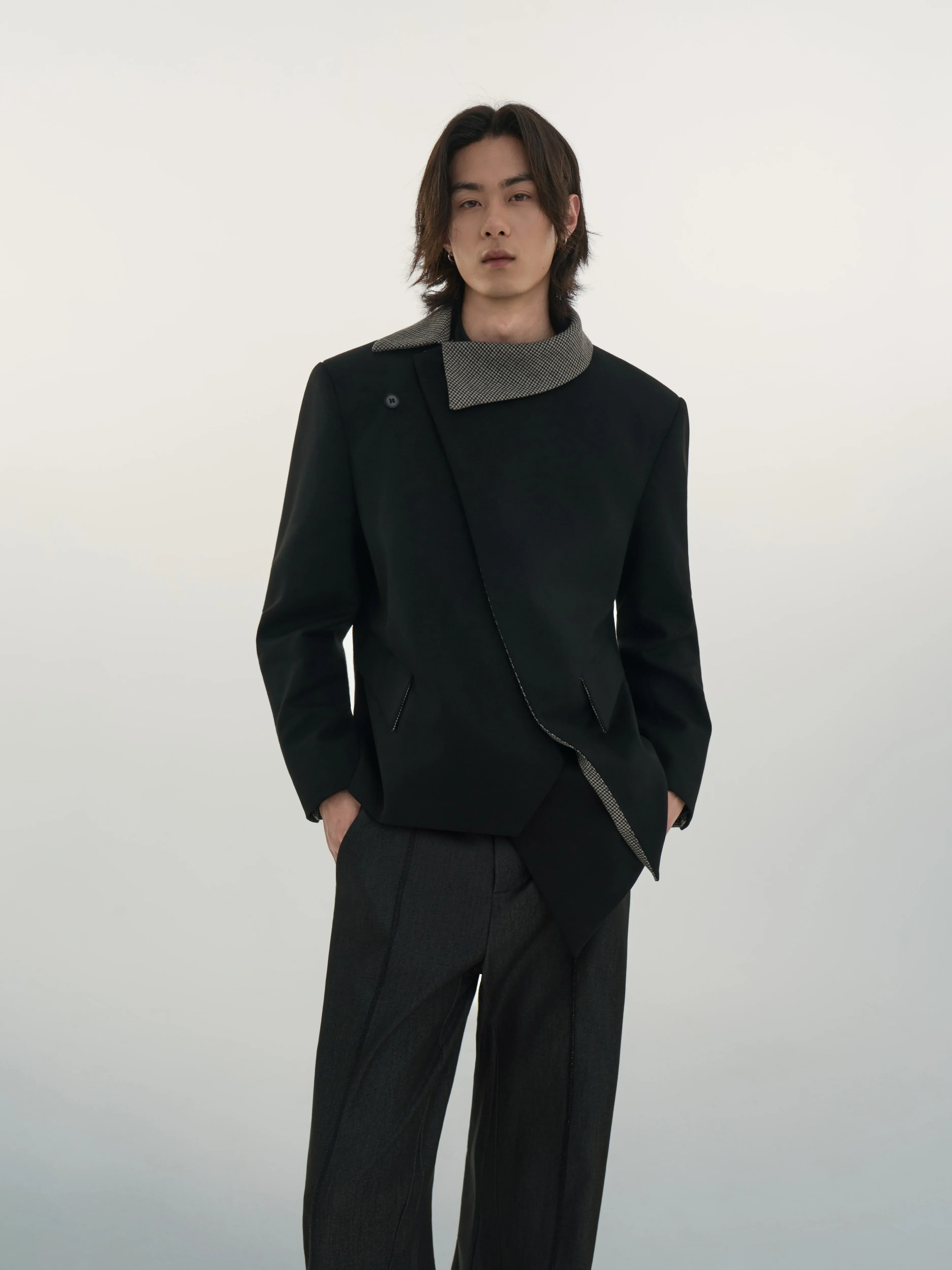 Ansuz Wool-Blend Wrap Blazer - Image 2