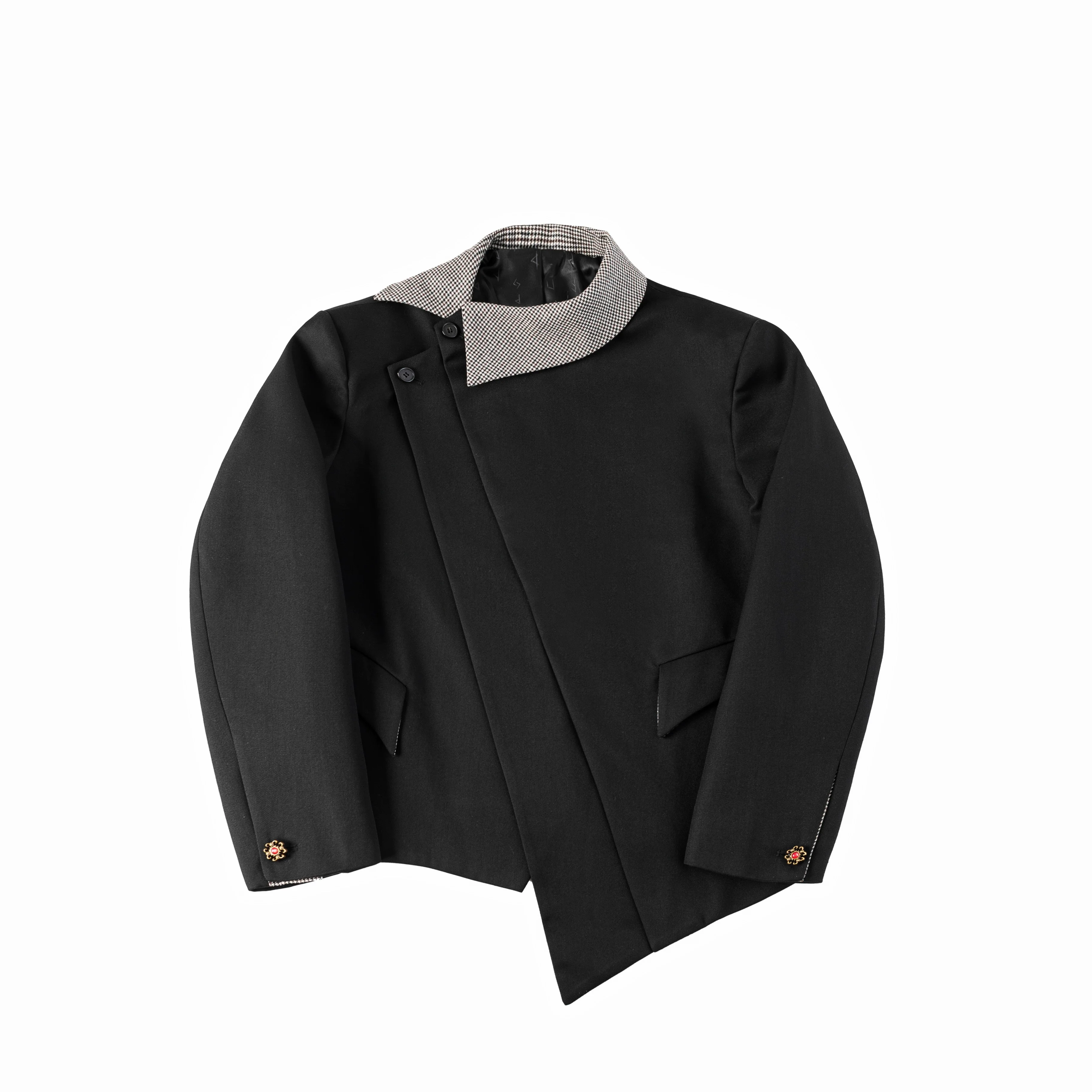 Ansuz Wool-Blend Wrap Blazer - Image 5