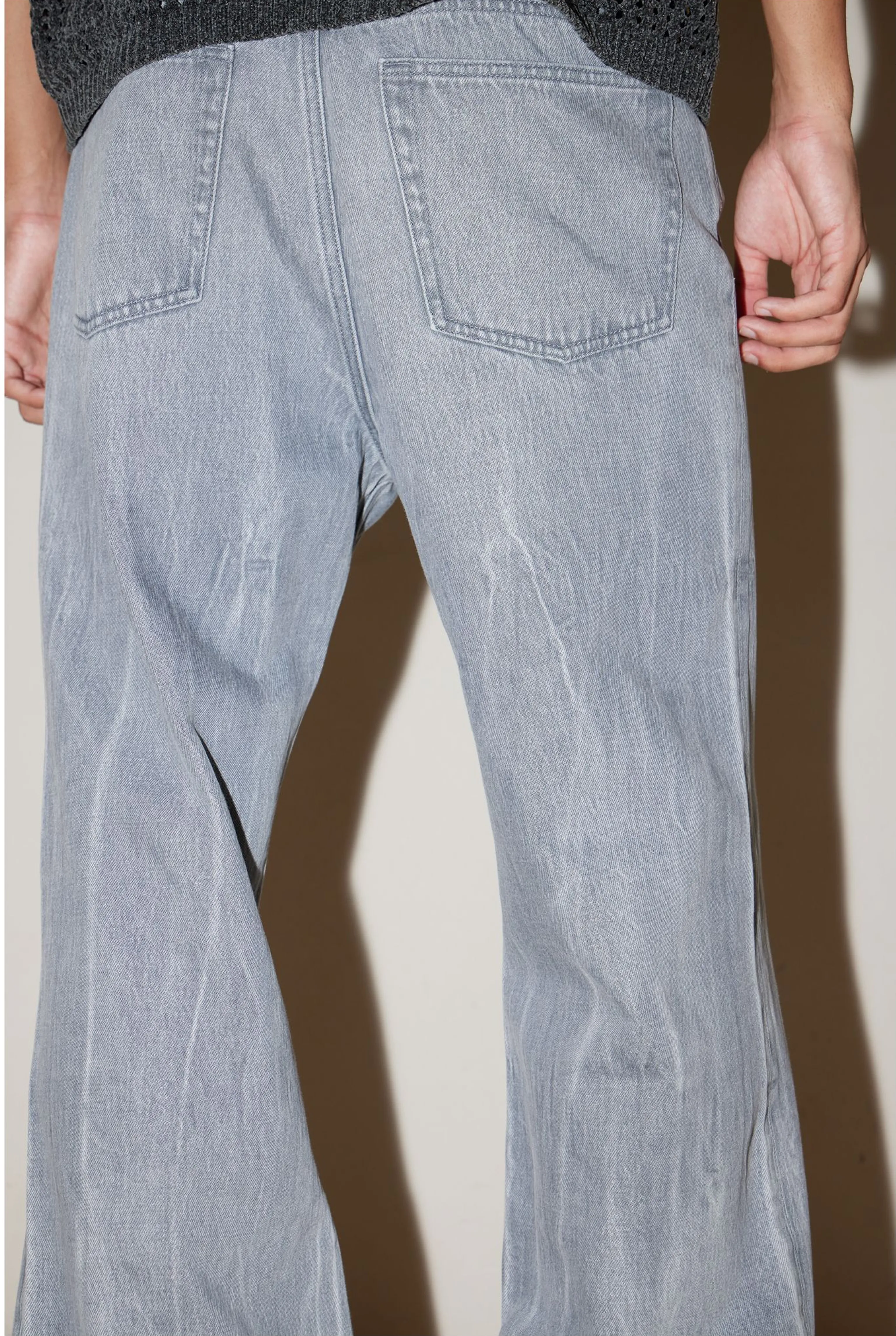 Ash Grey Straight-Leg Jeans - Image 4