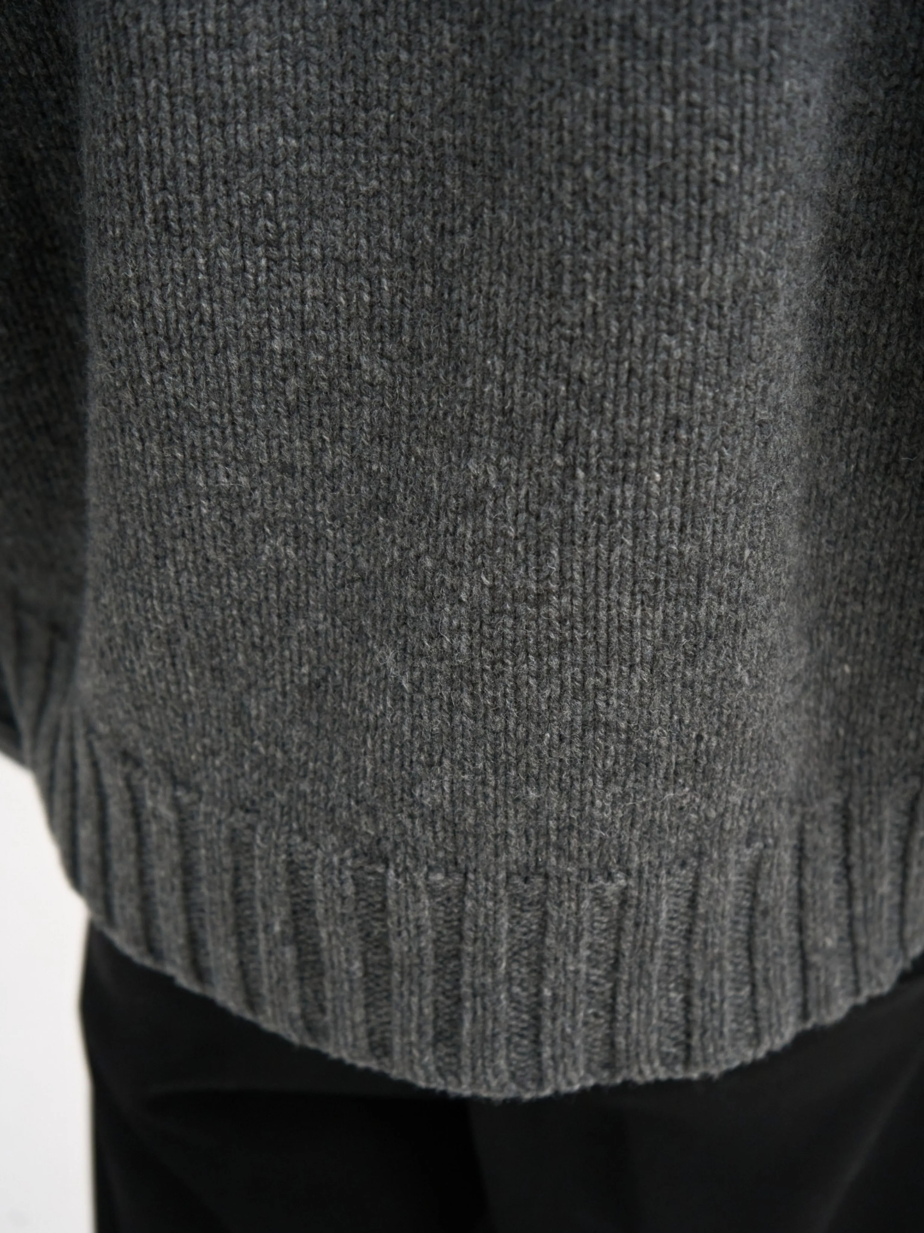Asphalt Wool Half-Zip Mock Neck Sweater - Image 2