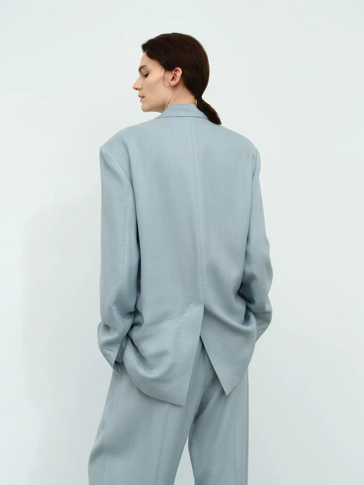 Asymmetric Button Blazer - Image 4