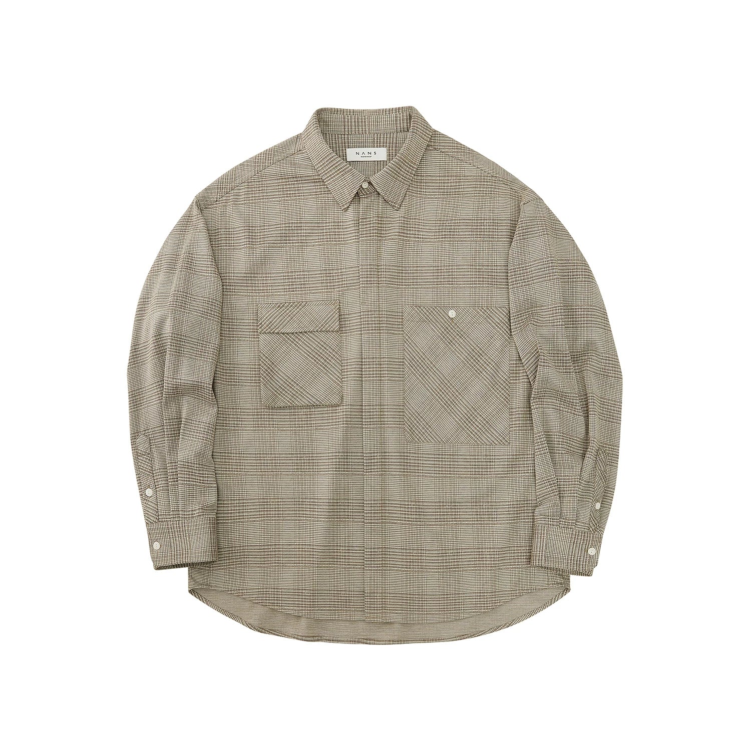 Asymmetric Check Overshirt - Image 5